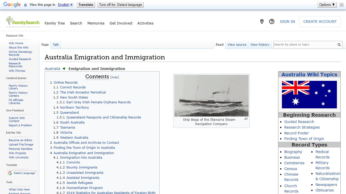 Australia Emigration and Immigration • FamilySearch