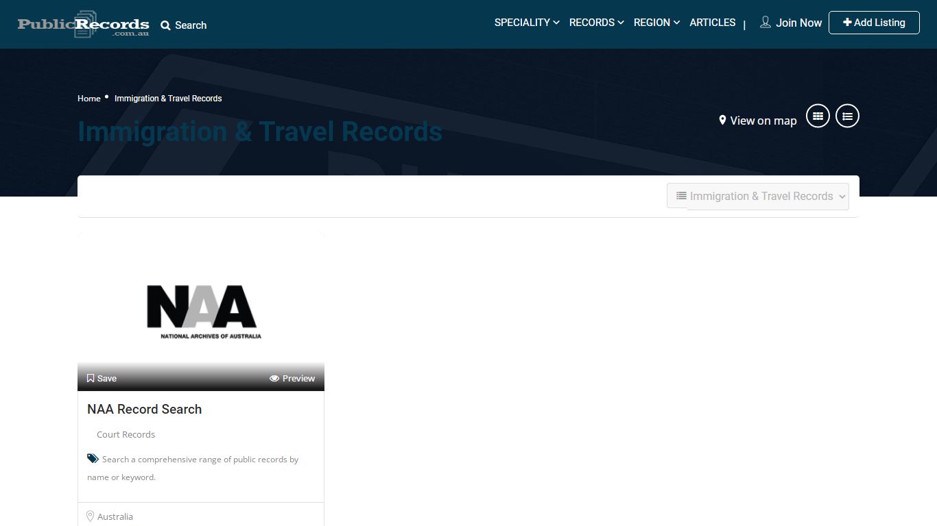 Travel & Immigration Records - Ships, Passenger Lists - Public Records